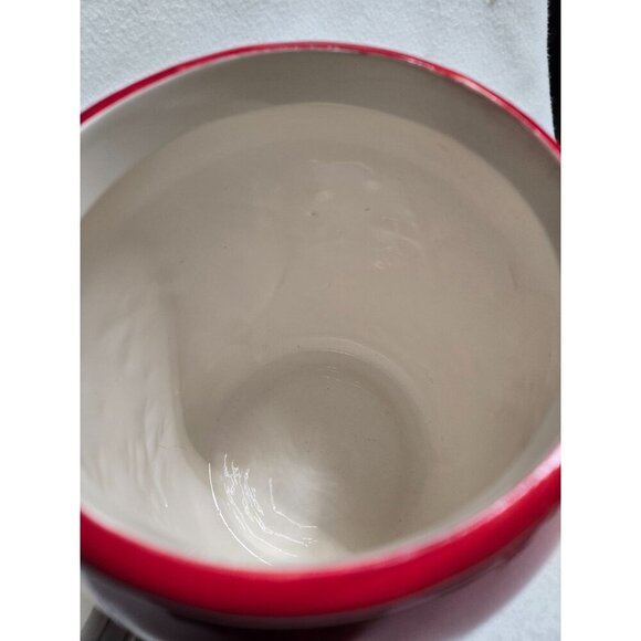 Holiday Time Red Snowflake‎ Ceramic Cookie Jar - Picture 5 of 7